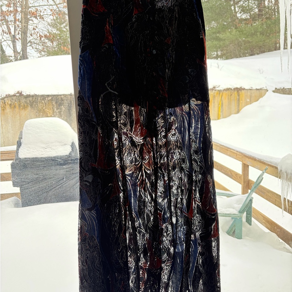 Free People Black and Red Skirt